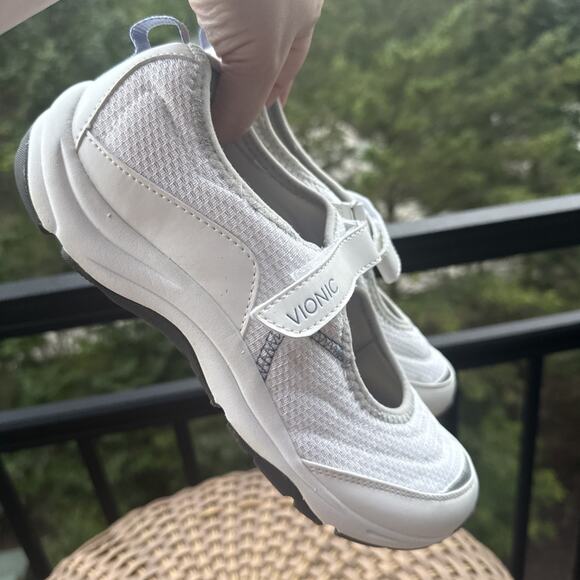VIONIC Mary Jane Slip On Sneakers White Women’s SIZE 8.5 Comfort 1st Ray tech - Picture 14 of 16